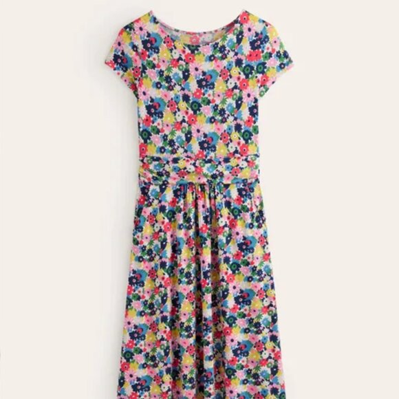 Boden Amelie Jersey Dress Multi Paintbox Ditsy Floral Size 12 R - Picture 4 of 5